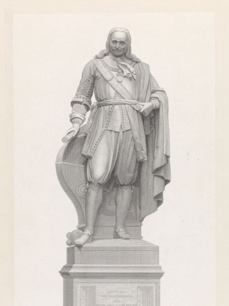 Het beroemde standbeeld van zeeheld Michiel de Ruyter staat in Vlissingen.